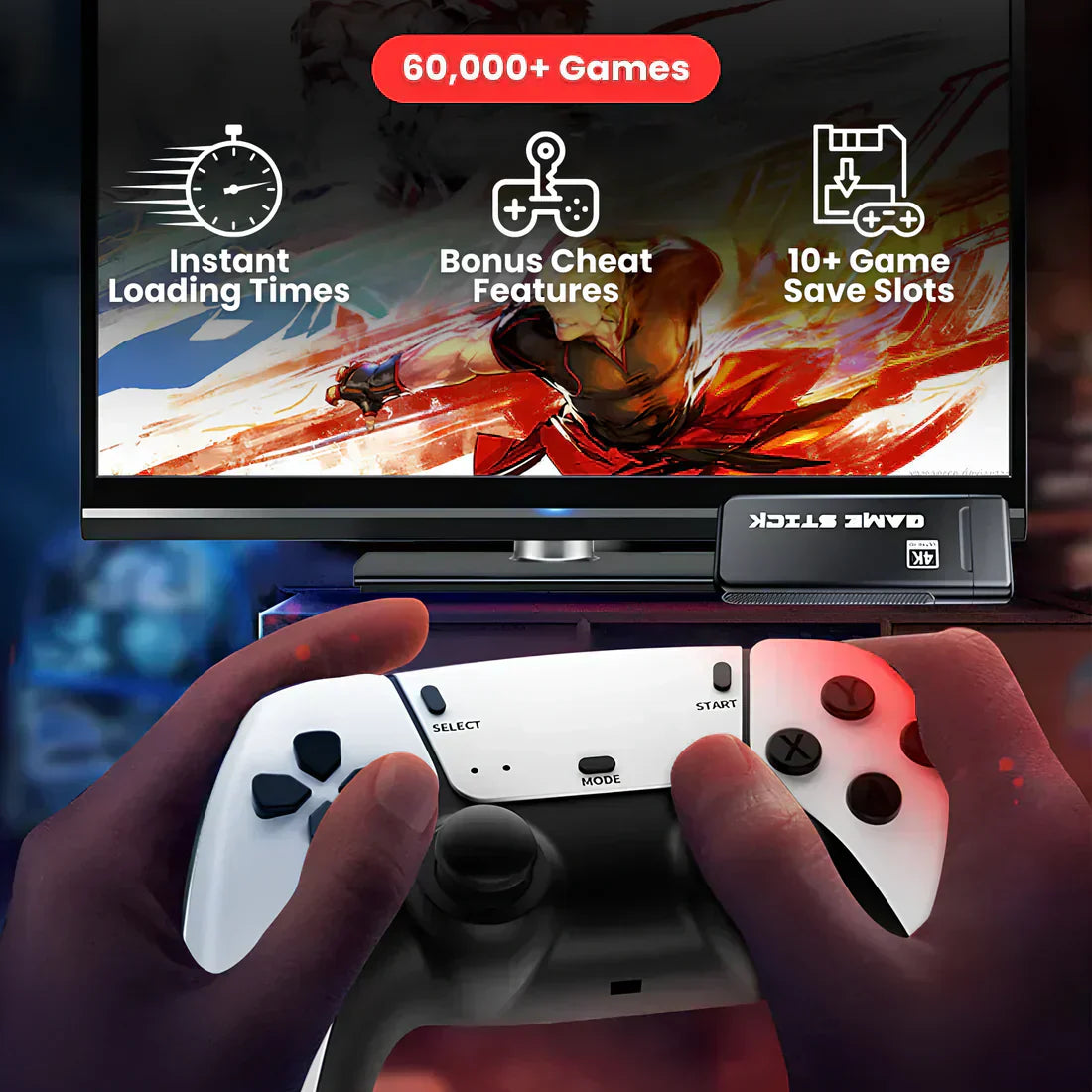 ENTILEA™ - WIRELESS CONSOLE 60,000+ LICENSED GAMES + 2 FREE CONTROLLERS