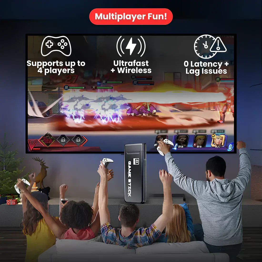 ENTILEA™ - WIRELESS CONSOLE 60,000+ LICENSED GAMES + 2 FREE CONTROLLERS